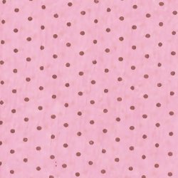 Papel Crepom para Bem-Casado 15x15 cm 40 un Rosa c/ Bolinha Marrom